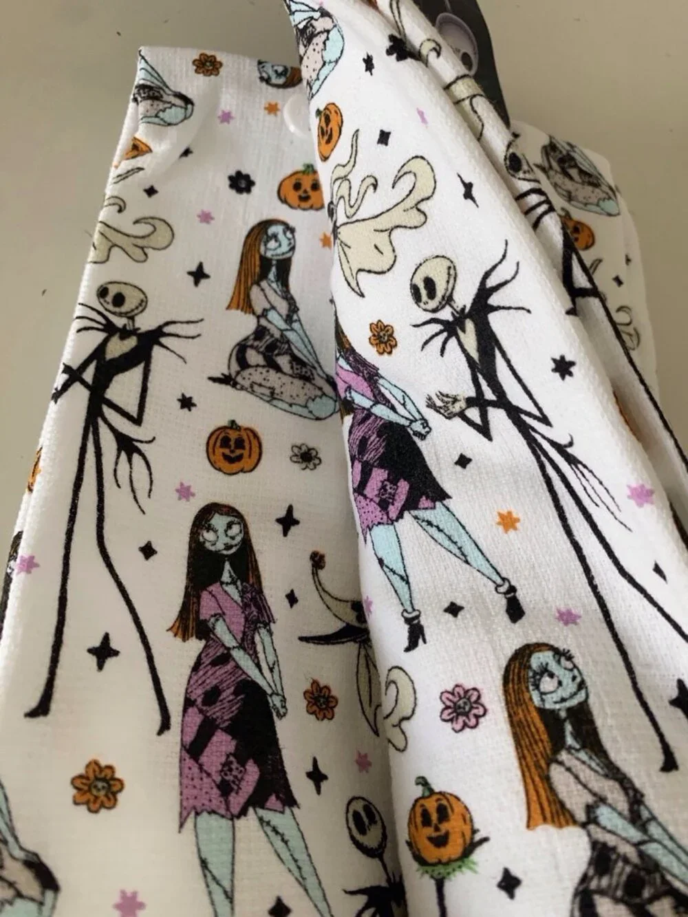2 Pk Disney Jack Skellington Zero Nightmare Before Christmas Kitchen Towels NEW